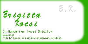 brigitta kocsi business card